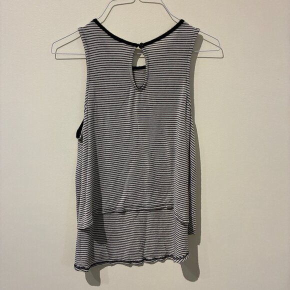 Sans Souci Black & White Striped Tank Top - Women's S - Picture 5 of 7